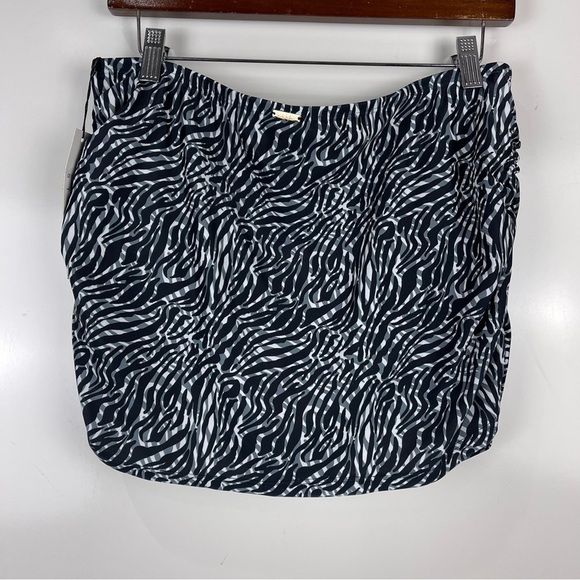 NEW Nicole Miller Skirt Swimsuit Bottom Black Zebra Print Women's Size XL - Picture 2 of 9